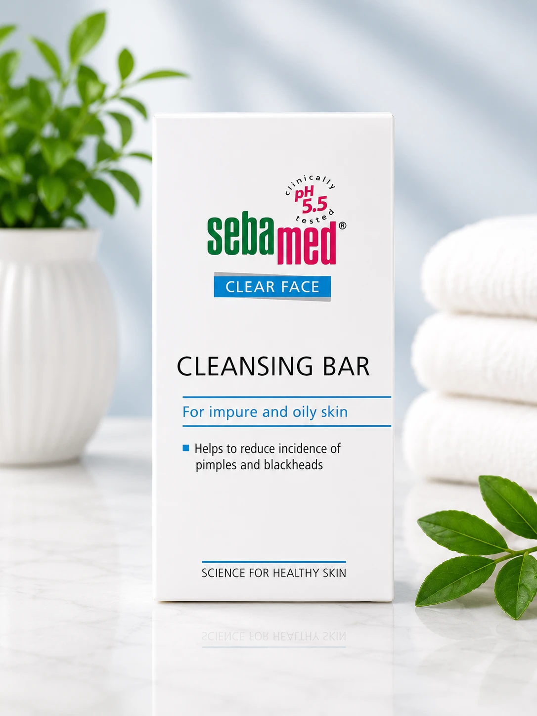 Sebamed Clear Face Cleansing Bar | pH 5.5 | For Impure & Oily Skin | 100 gm