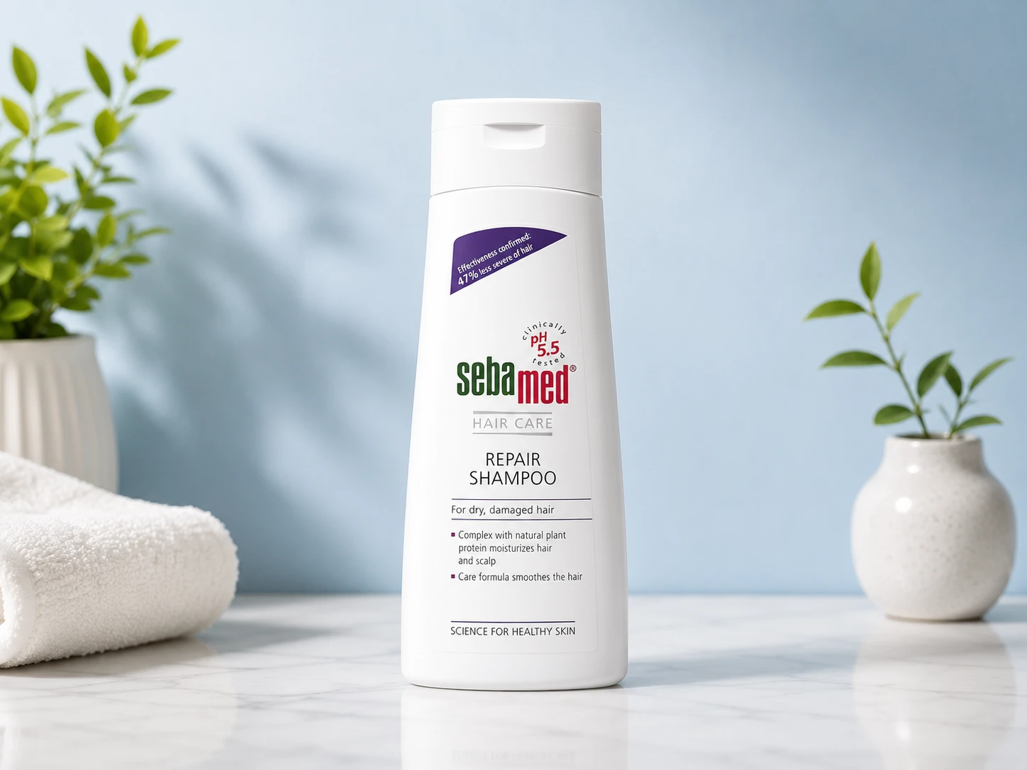 Sebamed Hair Care Repair Shampoo for Dry & Damaged Hair | pH 5.5 | 200 ml