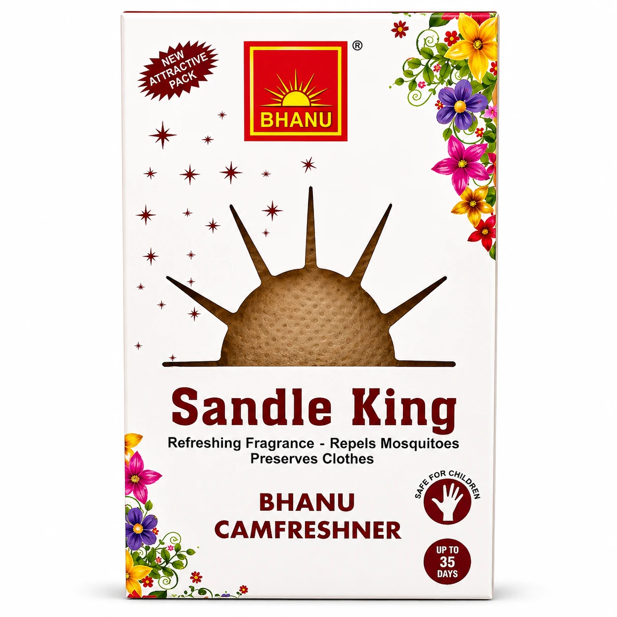 BHANU Camfreshner – Sandal King Fragrance (60 g)